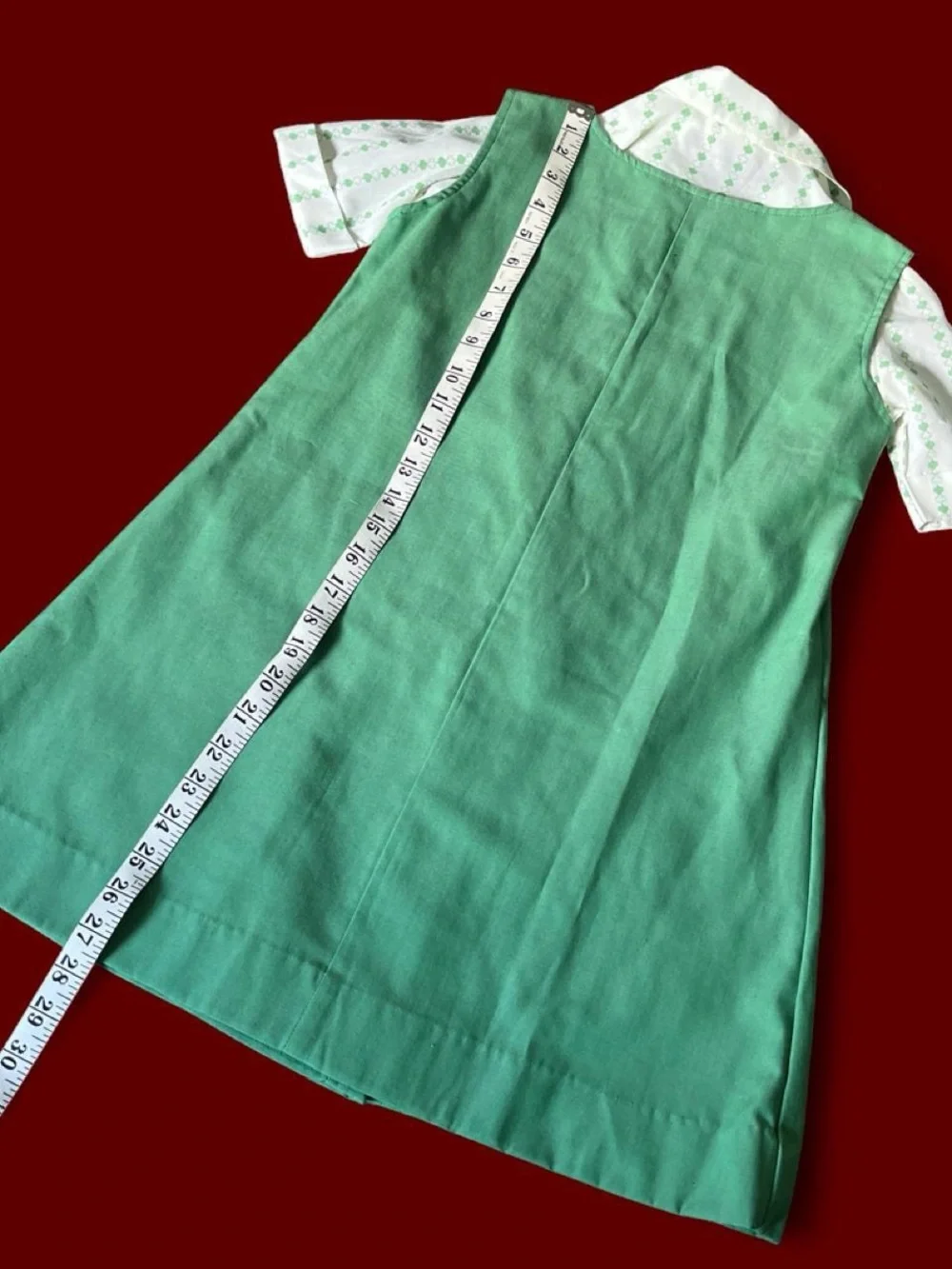 VINTAGE • 60s Girl Scouts Mini Dress & Short Sleeve Peter Pan Collar Blouse Set
